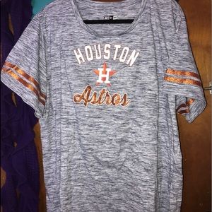 Ladies 4x Houston Astros TShirt with Bling accent